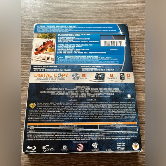 📀 3/$15 or 4/$20 📀 Final Destination 3D Bluray - Picture 2 of 3